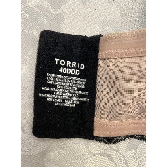 Torrid‎ Multi-way Black Lace Underwire Bra Size 40DDD Convertible Sexy Lingerie - Picture 6 of 7